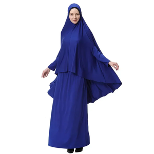 2 Piece Set Muslim Prayer Dress Khimar Abaya Overhead Hijab Skirt Full Cover Islam Clothing Worship Kaftan Djellaba Eid Ramadan - Product Image 3