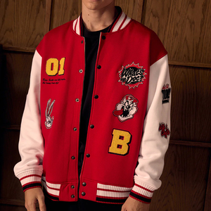 2026 Red Color Good Selling Made In Pakistan OEM Service With Own Logo Print College Letterman Baseball Letterman <b>jackets</b> - Product Image 1