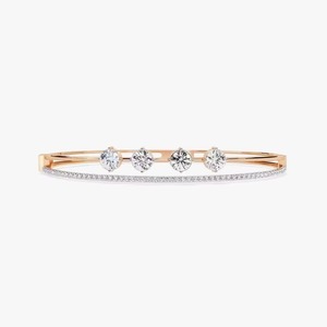 กำไลข้อมือเพชรแท้และเพชรโมอิสซาไนต์ทองคำขาว/ทองชมพู/ทองเหลือง 18k ขายดีที่สุด ประดับเพชรเต็มวง เครื่องประดับเพชรชั้นดี - Product Image 6