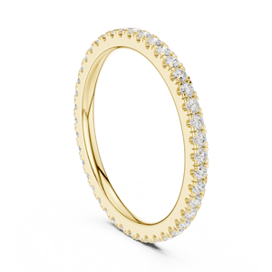 Anillo de compromiso y aniversario para mujer Aries Jewel, minimalista, certificado por IGI, con diamante cultivado en laboratorio, corte brillante, banda de eternidad completa, 14K - Product Image 5