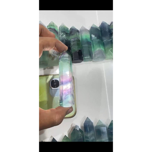 Wholesale RAINBOW FLUORITE MULTI FLUORITE Obelisks Towers Points Natural Semi-Precious Stone <b>Crystal</b> Crafts Rocks Quartz Points - Product Image 3