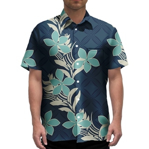 Chemises personnalisées anti-rides 100 % polyester tricotées par sublimation, motif floral vintage, tenue de plage pour homme, vêtements décontractés - Product Image 2