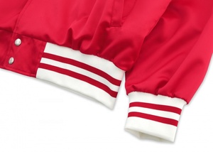 Chaqueta Universitaria de Satén 100% Poliéster, Personalizada con el Nombre del Equipo Deportivo y el Logotipo del Club, Chaqueta de Satén Universitaria de Béisbol para Hombre - Product Image 5