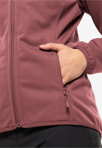 Veste softshell imperméable pour femme avec logo personnalisé, résistante aux intempéries, séchage rapide et coupe-vent, pour la randonnée, le camping et la course en plein air - Product Image 3