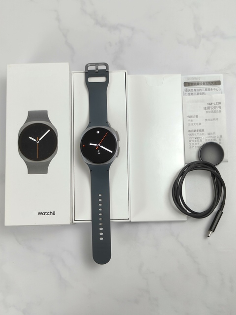 Galaxy Watch 8 (44mm) Sport Smartwatch Moon Phase Advanced Health Fitness Tracking GPS Heart Rate Monitor Alarm Calendar Rubber
