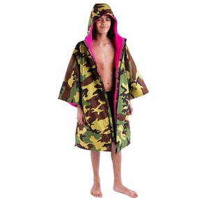 Camouflage Casual Long Badge Waterproof Quick Dry <b>Beach</b> <b>Robe</b> Nylon <b>Changing</b> Cape Hooded Swim Cover for Kids Surfing Travel - Product Image 5