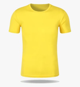 Wholesale <b>100</b>% <b>Polyester</b> Microfiber Men's Quick Dry Sports T-<b>Shirts</b> Solid Pattern with Custom Logo Printing - Product Image 5