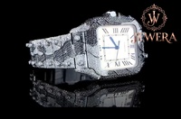 Reloj Mossinate Clásico de Acero Inoxidable con Diamantes, Movimiento Mecánico de Lujo, Cristal de Alta Calidad para Hombre y Mujer, Regalos de Cumpleaños