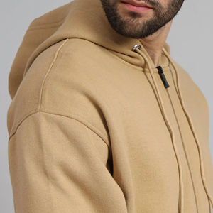 Custom Design <b>Zip</b> <b>up</b> Hoodie Fleece French Terry Cotton Unisex Plain Blank Solid Street Wears Hoodies OEM Support - Product Image 5
