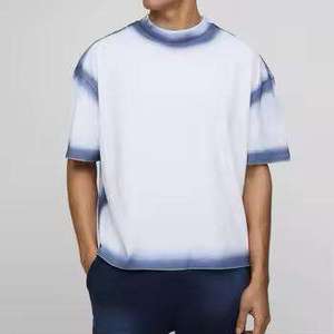 Camiseta de Manga Corta para Hombre, Cuello Redondo, Tejida con Lana Merino 100%, Personalizada, de Alta Calidad, Suave, Lisa, 340 Gramos, Corte Regular, Digital - Product Image 6