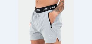 Pantalones Cortos Deportivos para Hombre con Logotipo Personalizado, Cintura Elástica, Dobladillo Dividido Sostenible, 5 Pulgadas de Entrepierna, para Gimnasio y Entrenamiento - Product Image 4