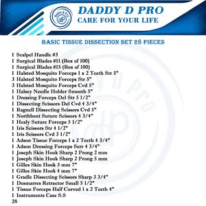 Ensemble de dissection de tissus de base de 28 pièces Instruments chirurgicaux Outils de chirurgie comprenant des instruments chirurgicaux de base CE ISO13485 - Product Image 2