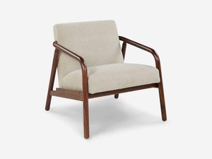 Sillón Moderno de Mediados de Siglo con Tapicería Beige y Patas Cónicas, Mueble Cómodo para Sala de Estar - Product Image 5