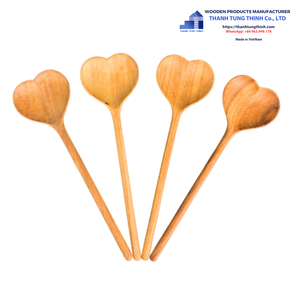 Cuillères en bois sculptées à la main en forme de poisson, ensemble d'ustensiles légers pour la cuisine, fabriqués au Vietnam - Product Image 3