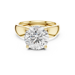 Anillo de Compromiso Clásico Solitario con Diamante Cultivado en Laboratorio en Oro Amarillo, Corte Moderno, Anillo de Promesa Minimalista para Boda, Unisex - Product Image 4