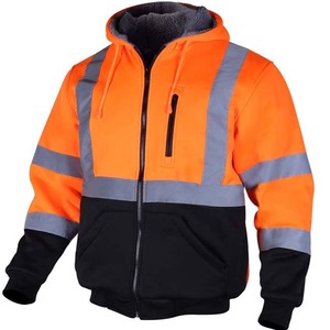Veste de sécurité réfléchissante haute visibilité ANSI Classe 1 avec LED clignotantes pour hommes et femmes, imperméable, hiver, avec capuche, pour le travail et la construction - Product Image 1