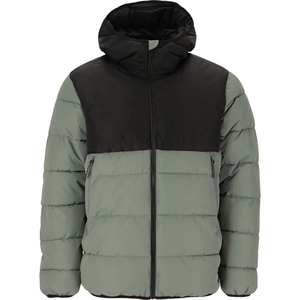 Windproof Stand Collar Men's Puffer Jacket - Lightweight Water-Resistant Woven Solid Zipper Closure <b>Coat</b> for Winter - Product Image 2