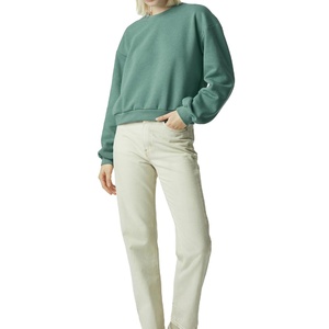 Femmes 100% coton surdimensionné col rond à capuche respirant Anti-rétrécissement dames décontracté hiver pull sweat long automne porter - Product Image 3