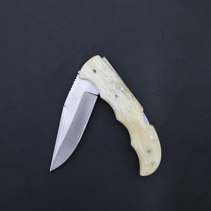 Handmade Fixed Blade Folding <b>Knife</b> with Contoured <b>Bone</b> <b>Handle</b> Leather Sheath Professional Hunting <b>Knives</b> A&M EnterPrises - Product Image 3