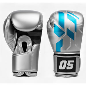 Guantes de boxeo al por mayor de cuero PU con logo personalizado, guantes de entrenamiento para gimnasio y MMA, guantes de boxeo para adultos y niños - Product Image 4