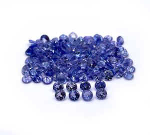 Lote al por mayor de piedras preciosas sueltas de tanzanita natural, corte redondo, facetadas, para la fabricación de joyas, piedra azul violeta - Product Image 6