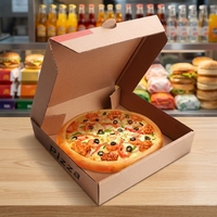 Boîte à pizza petite taille 6 pouces, format individuel, en papier kraft recyclable, avec logo personnalisé et doublure en éponge pour une seule part à emporter