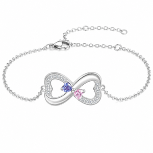 Bracelet pour femme en argent sterling 925, chaîne et maillons, coupe excellente, moissanite classique, cadeau pour la fête des mères - Product Image 1
