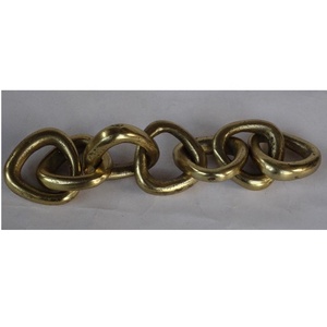 Escultura de latón metálico de alta calidad, eslabón de cadena, acabado de latón antiguo, adornos decorativos para sala de estar, esculturas de mesa - Product Image 2