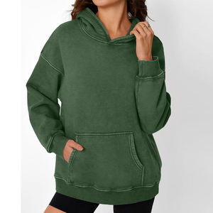 Women Acid Washed Hoodies With Customized Color and Logo Good Fabric Made Women Acid Wash Hoodie For Winter Cheap Price - Product Image 1