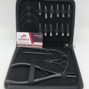 Pince à micro-anneaux professionnelle de haute qualité à 3 trous pour extensions de cheveux, finition miroir argenté, en acier inoxydable durable - Product Image 4
