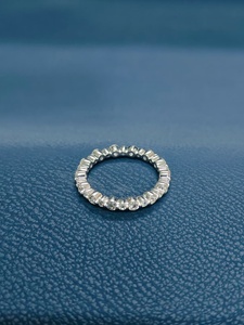 Bague Rizta Jewel en or blanc 14 carats et diamants de laboratoire DE VVS, entièrement sertie, cadeau idéal - Product Image 5