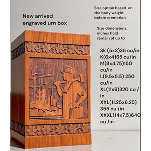 Personalized Construction Worker Wooden Cremation Urn | Engraved Builder Memorial Memorial Keepsake by AYAANS - Product Image 5