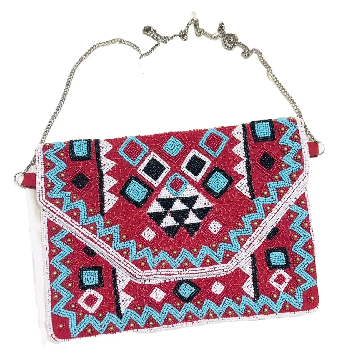 Handgemachte Designer Abend Banjara Boho Perlen Tasche | Hand gefertigte exklusive Damen Ethnische Abend Banjara Taschen