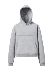 Streetwear avec logo personnalisé 480gsm sweat à capuche en polaire pour hommes en coton épais épaule courte Boxy survêtements pour hommes sweats à capuche pour hommes - Product Image 2
