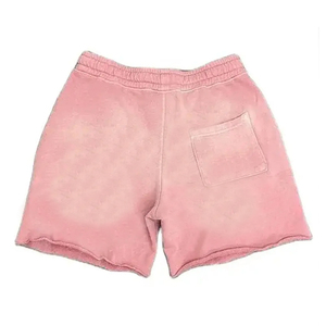 Nouveauté 2026 Short unisexe décontracté en toile pour homme, délavé à l'acide, motif uni, respirant, séchage rapide, taille haute, 100% coton - Product Image 3