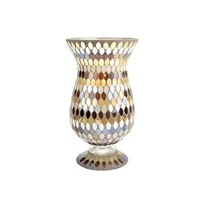 Hot Selling Modern Mosaic <b>Hurricane</b> Candle Holder with Glass New Design Metal Candle <b>Lantern</b> Stand in Wholesale Price - Product Image 4