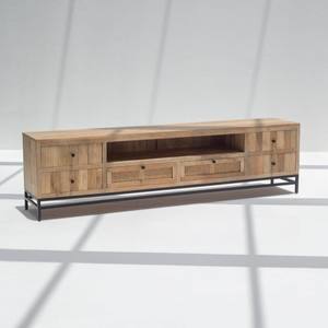Mueble para TV de Madera Vandana Novara Pebble, Consola de Entretenimiento Moderna de Madera Sólida Minimalista - Product Image 6