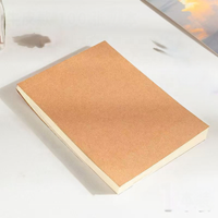 Bloc-notes A6 relié par colle, pages vierges, 130x95mm, 100 feuilles, couverture en kraft, papier vierge, sans impression, journal personnalisé DIY