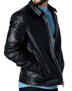 Leather <b>Jacket</b> for <b>Mens</b> Light Weight Plus Size Custom Made Oem Genuine Cow Hide or Sheep Skin Motor <b>Bike</b> Leather <b>jacket</b> for <b>men</b> - Product Image 5