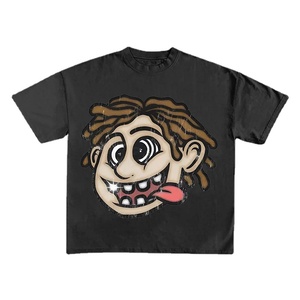 Custom 300g <b>Heavy</b> Weight 100% Cotton bulk clothes Printing Seamless Boxy Fit <b>t</b> <b>Shirt</b> Full Print Graphic Cropped Boxy <b>t</b> <b>Shirt</b> Men - Product Image 5