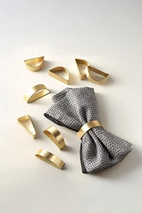 Modern Luxury Matte Gold <b>Napkin</b> Rings Set Wedding Decorative Metal Table <b>Napkin</b> Ring Holders Modern Style - Product Image 3