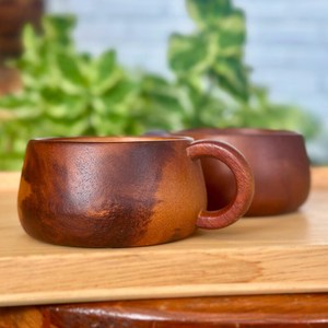 Tasse à thé en bois artisanale classique, grain naturel, réutilisable, écologique - Product Image 4