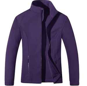 Chaqueta Deportiva de Forro Polar Personalizada, Color Morado Liso, con Cierre de Cremallera, para Entrenamiento Deportivo - Product Image 1