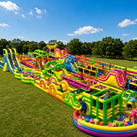 Parc d'obstacles gonflable géant personnalisé pour événements commerciaux, aire de jeux pour enfants, location, entreprise NBINFLATABLE PVC