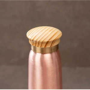 Copper Polish Simple Best Quality Water <b>Bottle</b> With Wooden Lid Decoration Luxury Unique Wholesale Fancy Modern Copper <b>Bottle</b> - Product Image 2