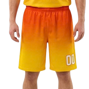 Ensemble short et maillot de basket personnalisé dégradé pour homme, sans manches, col en V, uniforme d'équipe, nom et numéro personnalisés, pour club et match, 100% personnalisable - Product Image 5