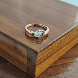 18K rose <b>Gold</b> Solitaire Diamond <b>Ring</b> Classic Prong <b>Set</b> Minimalist Engagement <b>Ring</b> for Women Daily Wear High Polish Finish - Product Image 5