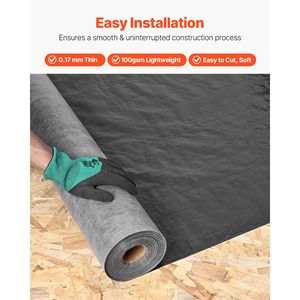 Lámina de Plástico de Alta Resistencia de 0.17 mm de Grosor, 4 x 250 pies, para Envoltura de Casas, Membrana Arquitectónica, Barrera de Vapor, Resistente a Desgarros - Product Image 5