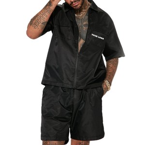 2026 Custom Jogging <b>Suit</b> Men's <b>Short</b> Set Two Piece Plus Size Nylon Windbreaker Set Street Wear Printed Windbreaker <b>Shorts</b> Set - Product Image 5