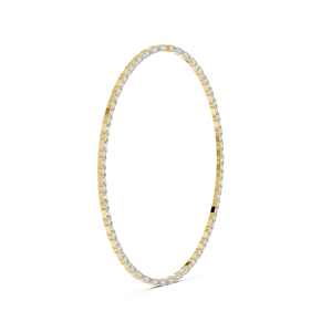 14k Rose Gold Emerald/Round Lab-Grown <b>Diamond</b> Bridal <b>Necklace</b> for Women | New Grown <b>Diamond</b> - Product Image 4